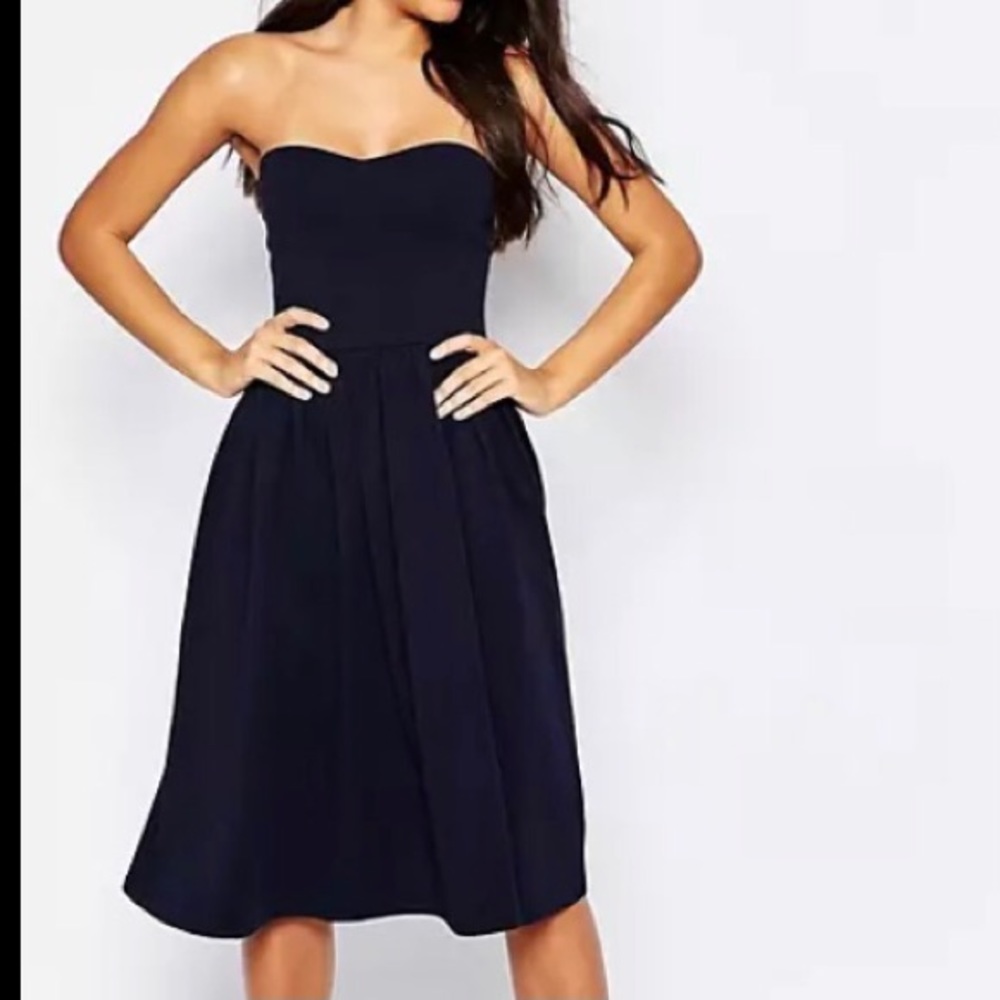 Strapless Navy Blue ASOS Dress [14]